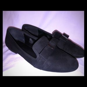 WOMEN'S SHOES  NINE WEST Black Suede Loafers